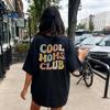 Coola Mamma-klubb T-shirt, Grafisk T-shirt för Mamma, T-shirt med Tryck på Ryggen för Mama, Mors dagspresent, Mammas Liv, Överdimensionerad T-shirt, Present till Mor