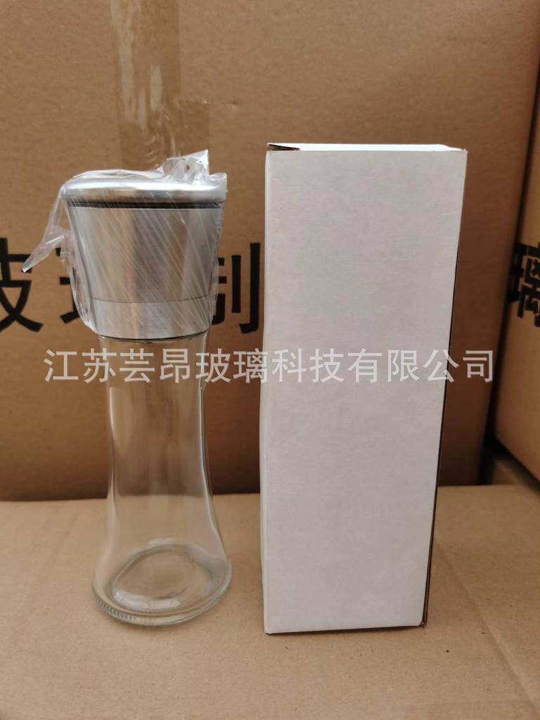 180/200ML Pepper Grinder Stainless Steel Glass Spice Bottle Salt Mill Manual Household Kitchen Gadgets