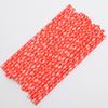 100 Pcs Paper Straws Diversed Food Grade Degradable Christmas Style Disposable Table Decoration Safe Snowflake Print Xmas Drinking Straw for Party
