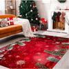 1pc Red Christmas House Area Mat Suitable for Living Room Bedroom Kitchen Gift Room Mat Christmas Home Decoration