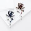 Broșă Orhidee Valea Golă Perle Stras Aliaj Lux Lejer Retro Broșă Ornament Pin Haine Femei