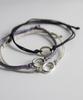 Ound Silver Donut Knot String Bracelet
