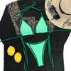 New Wrinkled Crinkled Splicing Bikini Female Swimsuit Women Swimwear Two-pieces Bikini Set Padded Bather Bathing Suit Swim