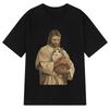 Funny Jesus Holding Meowl Funny Cat Meme T Shirt Unisex Unisex Harajuku Vintage Tshirt Shortsleeved Loose Cotton Hiphop Tshirts