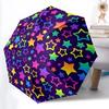 1pc Colorful Stars Pattern Folding Umbrella, Durable, Suitable for Outdoor Activities or Rain, Suitable for Commuting Yy251027053