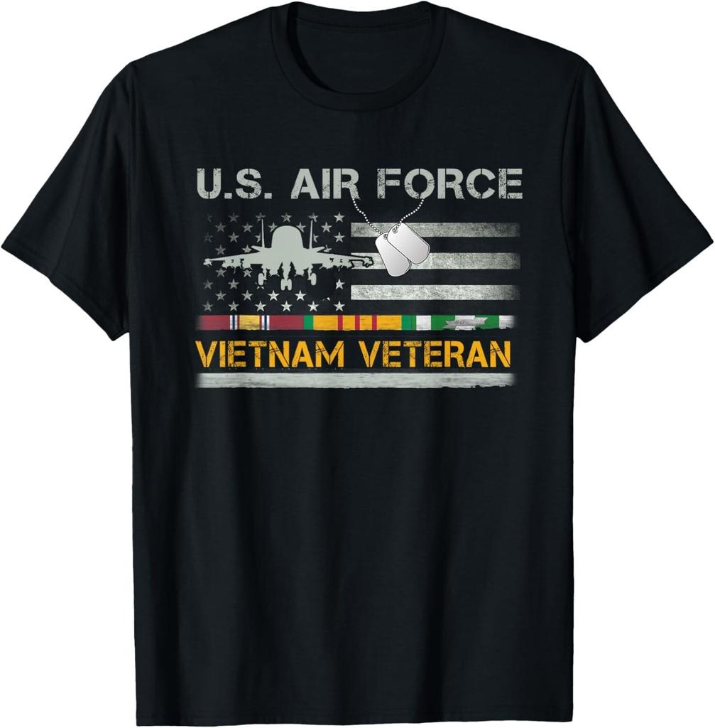 US Air Force Vietnam Veteran_ USAF Veteran_ USA Flag Gift Unisex T-Shirt