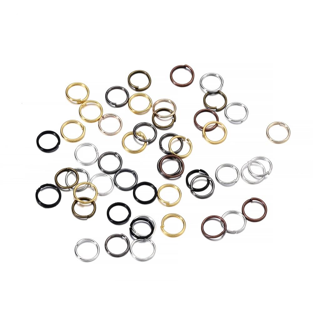 50-200Pcslot 3-20 Mm Jump Rings Split Rings Connectors For Diy Jewelry Finding Making Accessories Wholesale Supplies