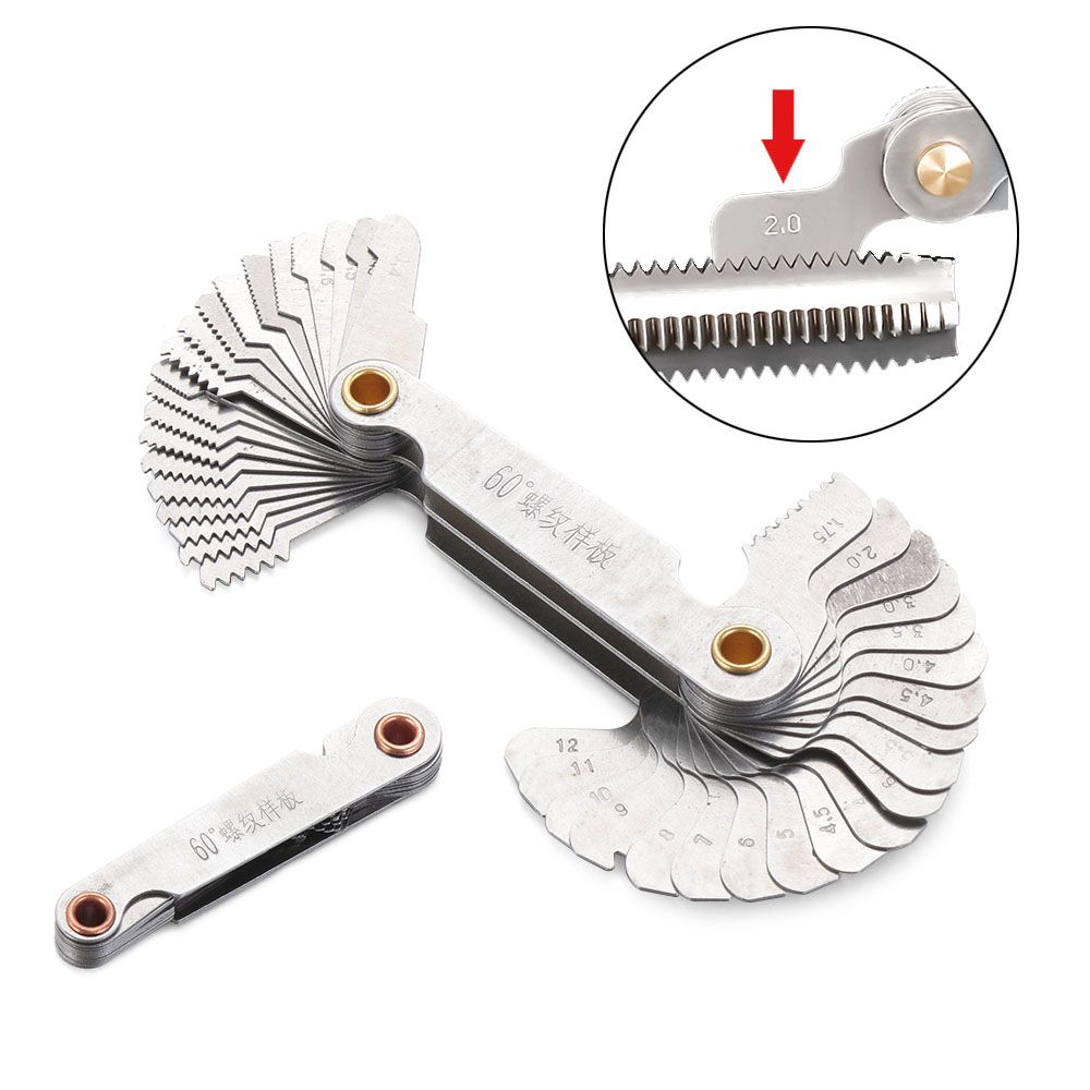 Outils Mesure Métrique Pouce Calibre Tampon Fileté Pas de Vis Mesure de Centre Calibres de Dent d'Engrenage