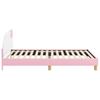 Kids Bed Frame with Headboard Pink 90 X 190 Cm PU Leather