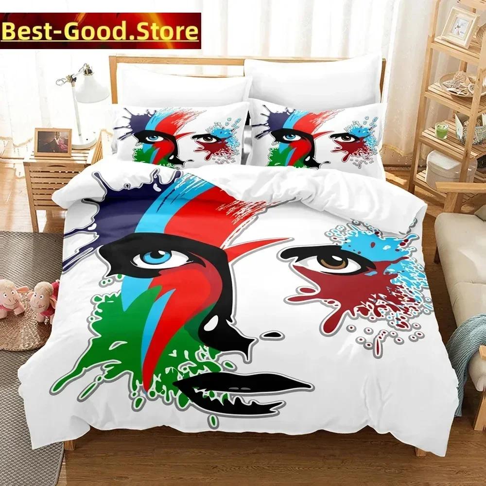 David Bovie Beding Set Printed Bed Linen Set With Pilowcase Bed Soft Duvet Cover Soft Single Double Quen Super King-Sized Dimensionsd Dimensions Bed