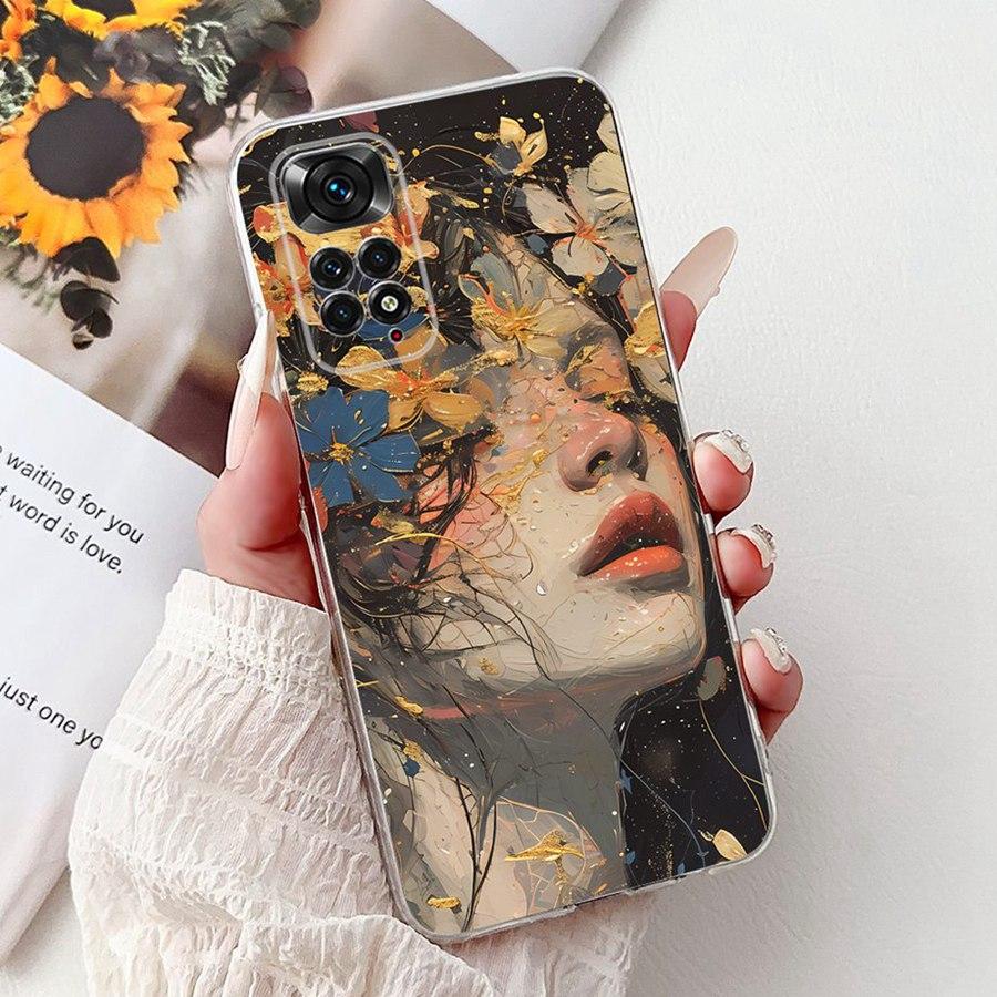 For Xiaomi Redmi Note 11 Pro 11S 4G Phone Case Luxury Painted TPU Cover for Redmi Note11 4G Global Soft Silicone Fundas Capa