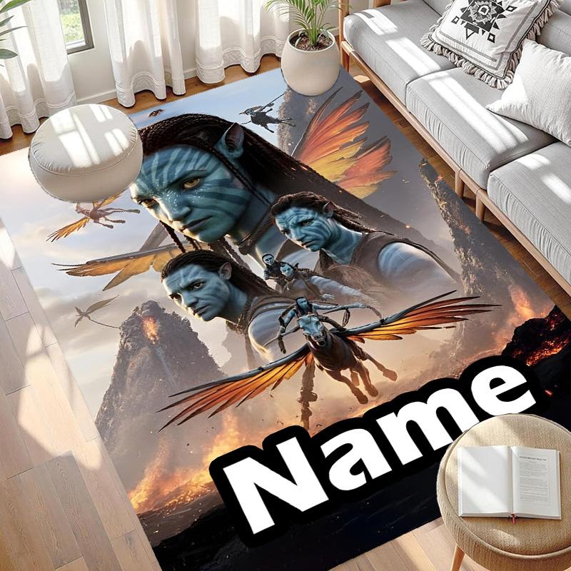 Benutzerdefinierter Name Personalisierter Avatar Druckteppich, Vielseitiger Wohnkulturteppich, für Spielzimmer, Wohnung, Balkon, Eingangsbereich, Flur Geschenk