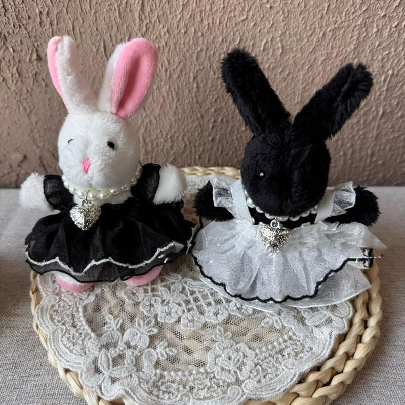 Plush Long Ears Rabbit Keychain Pendant Lovely Hanging Decoration Bag Pendant