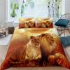 Wilde Leeuw Digitale Print Beddengoed Set Zacht Dekbed Dekbedovertrek King Queen Twin Maat Verjaardagscadeau Volwassen Jongen Slaapkamer Decoratie