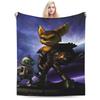 Ratchets And Clanks Super Soft Blankets Child Plush Throw Blanket Novelty Living Room Flannel Bedspread Sofa Bed Cover