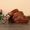 2.6CM Dames Hoge Kwaliteit Echt Lederen Riem Luxe Designer Koperen Gesp Puur Koeienhuid Vintage Dames Jeans Riemen voor Vrouwen