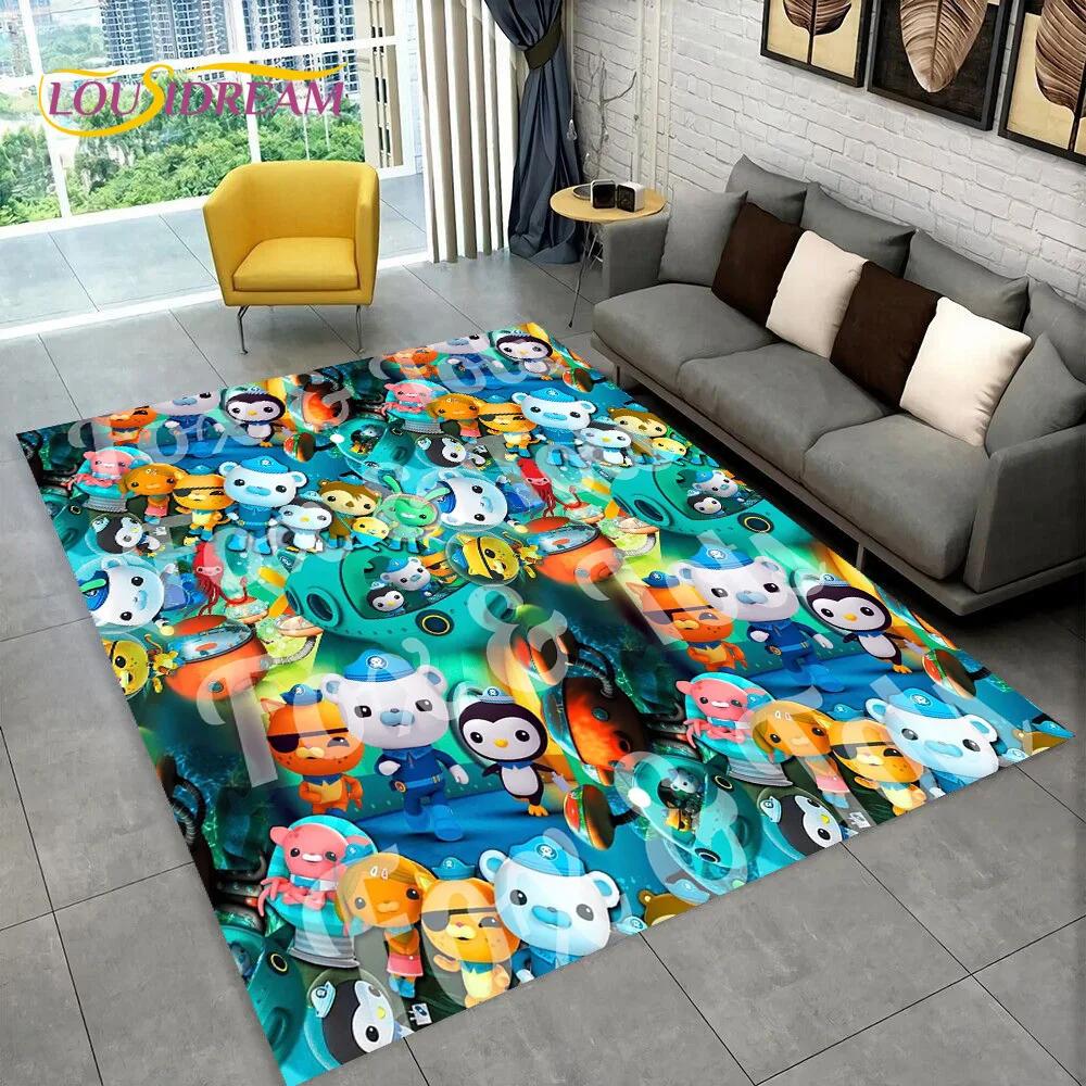 The Octonauts Barnacles Cute Cartoon Rug Carpet for Living Room Bedroom Home Decor,Floor Mat Non-slip for Sofa Doormat Gift Kids