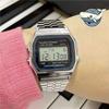 Vintage Metall Elektronische Armbanduhr, Stilvolle Herrenuhr für Männer und Frauen