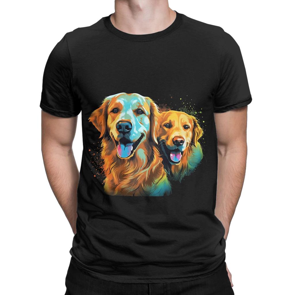 Golden Brothers Classic Funny 100% Cotton T-Shirt Labrador Retriever Tees Tops For Men