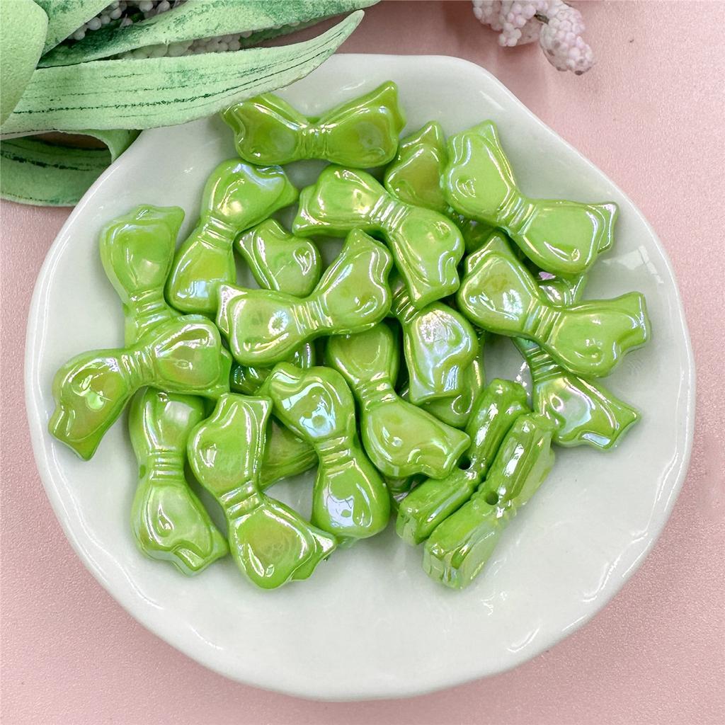 Creative Necklace Bracelets 20PCS DIY 11.1*21.8mm Jewelry Making Acrylic Bowknots Loose Beads Fashion 9Colors
