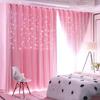 Cortina de ventana con recorte de estrella, cortinas opacas para niños, niñas, dormitorio, sala de estar, cortinas opacas de ventana de estrella de doble capa, decoración del hogar
