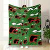 Green Pepe Pattern Blanket Bedroom Blanket for Livingroom Couch Lunch Break Soft Cozy Throw for Friend's Festival Gift