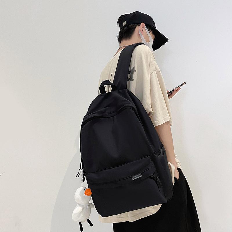 Schoolbag Male Large Capacity Simple Travel Backpack Men's Casual Japanese Female College Student High School Junior High School Backpack