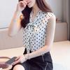 Women's summer blouses fashion new casual woman tops women 2022 dot printed shirt blouse chemise femme blusas sleeveless top