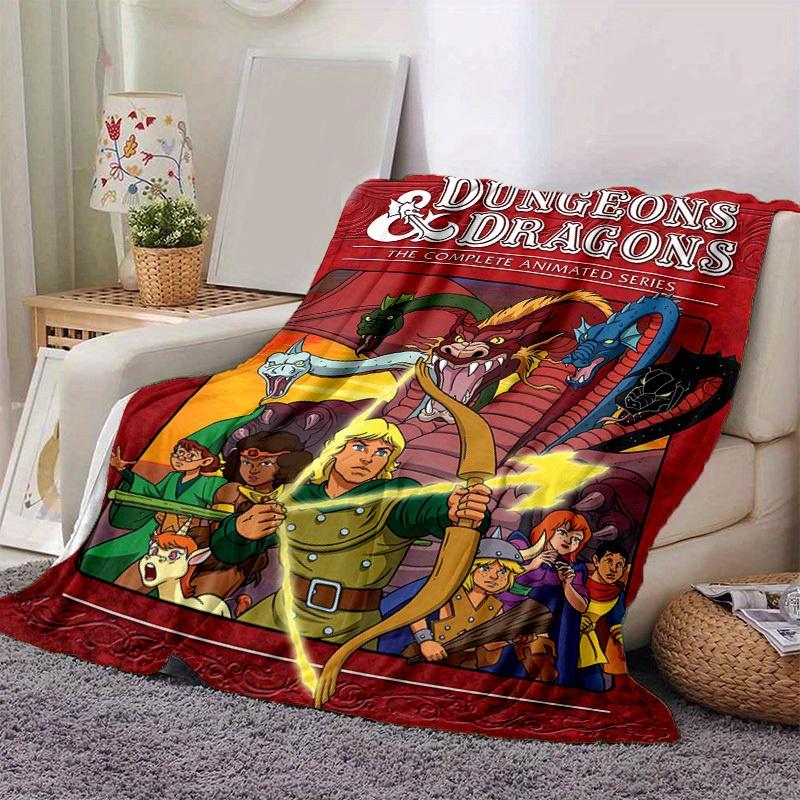1 Stück Dungeons & Dragons: Die komplette Zeichentrickserie, Gemütliches Wohnkultur-Geschenk! Perfekt für Schlafzimmer, Wohnzimmer, Reisen, Camping, Auto-Decke, Strand, Draußen