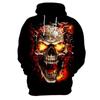 Skull 3D Print Gothic Hoodie Cool Streetwear Men Women Hip Hop Hoodies Oversized Pullover Hooded Sweatshirts Kids Tops Clothing