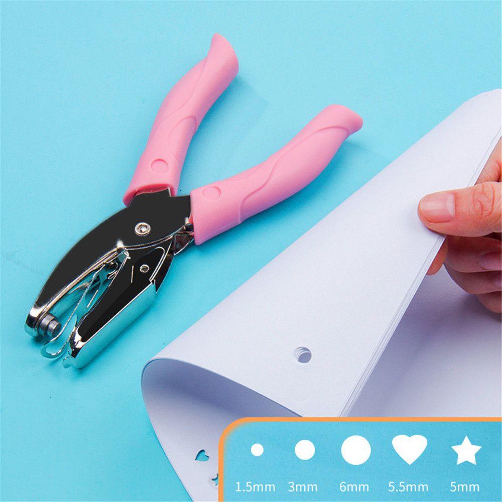 Metal Scrapbook Binding Stationery Hole Punch Paper Cutter Hand Tool Single Hole
