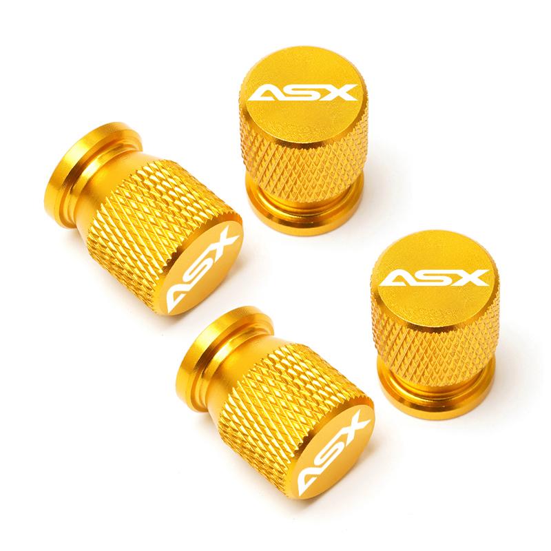 Cwwzlm1 4pcs For Mitsubishi Asx Car Wheel Tire Valve Caps Tyre Stem Covers Airdust Waterproof Accessories