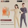 Unisex Double-Layer Thermal Set: Cashmere Silk Underwear & Velvet-Lined Autumn Suit