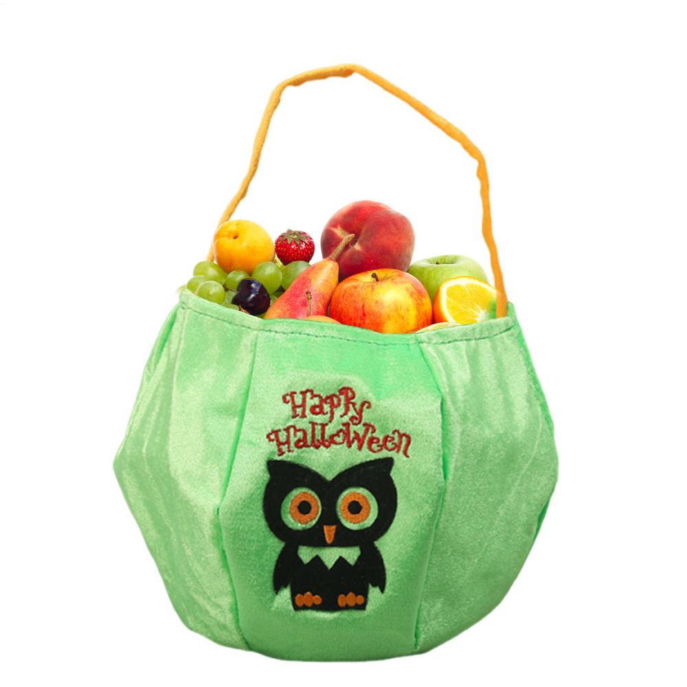 Halloween Basket Halloween Candy Basket With Handle Large Organizer Embroidered Holder Decor For Fall Home Party Easter Bathroom