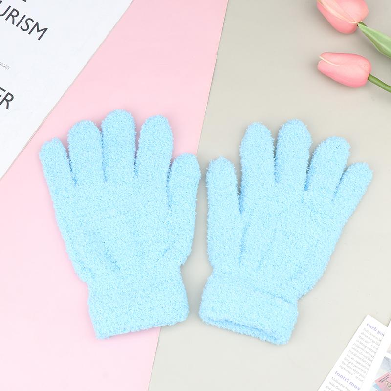 Lovely Coral Velvet Furry Breathable Gloves Winter Solid Color Versatile Plush Thickened Cold-Proof