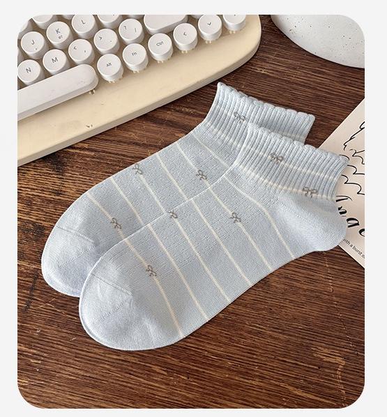 Sock Children's Product - Summer Lightweight Cotton Socks with Antibacterial and Anti-tangling Features, Lace-edged Short Socks, Mesh Short Tube Socks