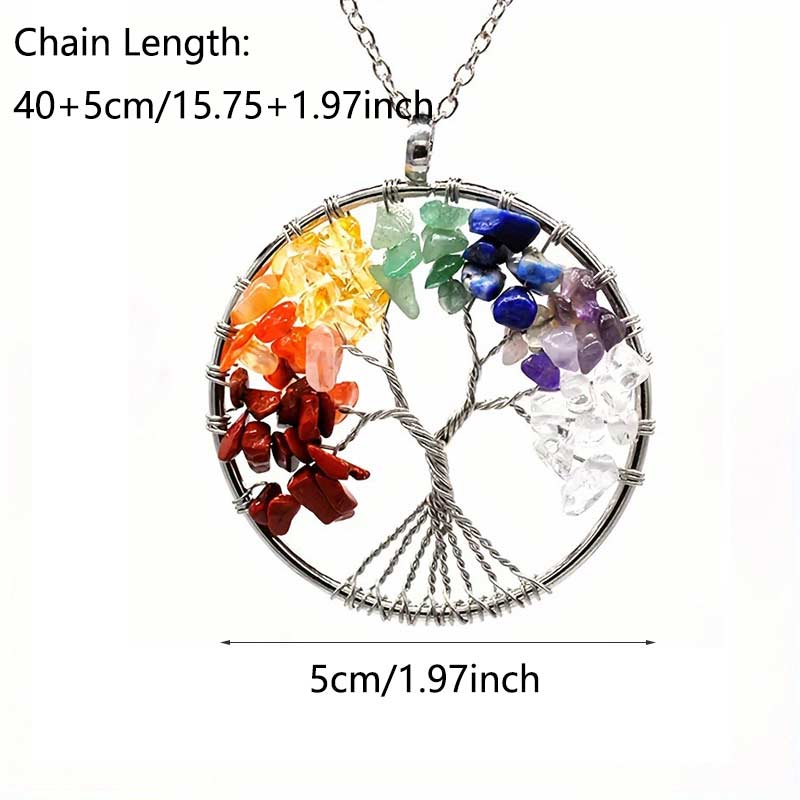 1 stuks Natuursteen Levensboom Hanger Amethist Lapis Lazuli Kristallen Ketting voor Mannen en Vrouwen Chakra Helende Sieraden