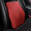 Car Memory Foam Lumbar Pillow Cushion with Wear-resistant Leather Headrest Support for All Seasons.