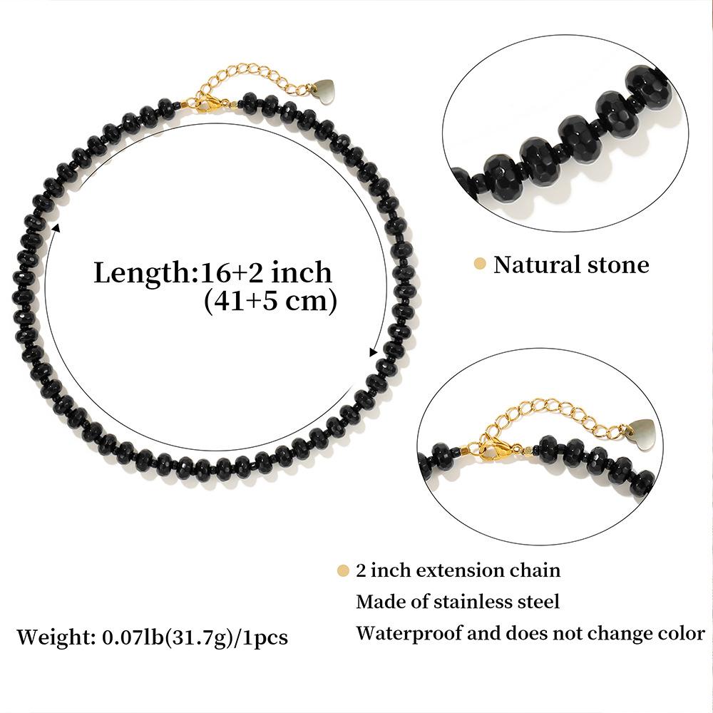 Hand Beaded Natural Stone Colorful Fashion Versatile Clavicle Necklace