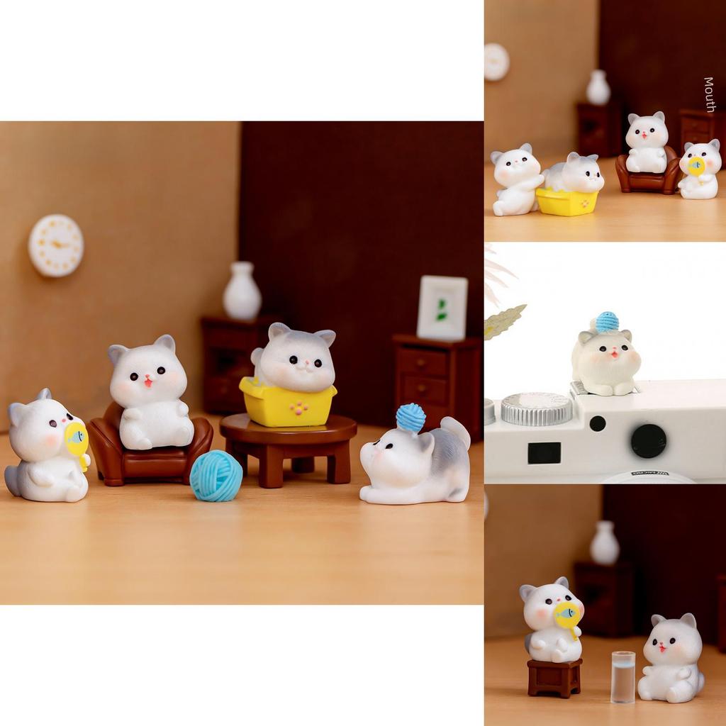 Delightful Resin Cat Figures For Garden Decor And Desk Accessories