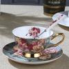 French Retro Gold Painted Ceramic Afternoon Tea Coffee Cup Flower Tea Cup Water Cup Milk Cup Three Pieces
