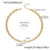 European & American Cold Style Pig Nose Zircon Inlaid Jewelry Set: Necklace, Bracelet, Earrings, 18K Gold-Plated Stainless Steel