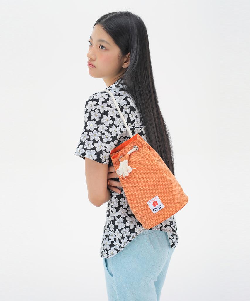 Junejune Space String Bucket Bag_Orange