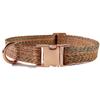 Imitation Linen Dog Pet Collar Strap With Adjustable Nylon Pet Collar Pet Traction Rope Suitable For Small And Medium-Sized Pets