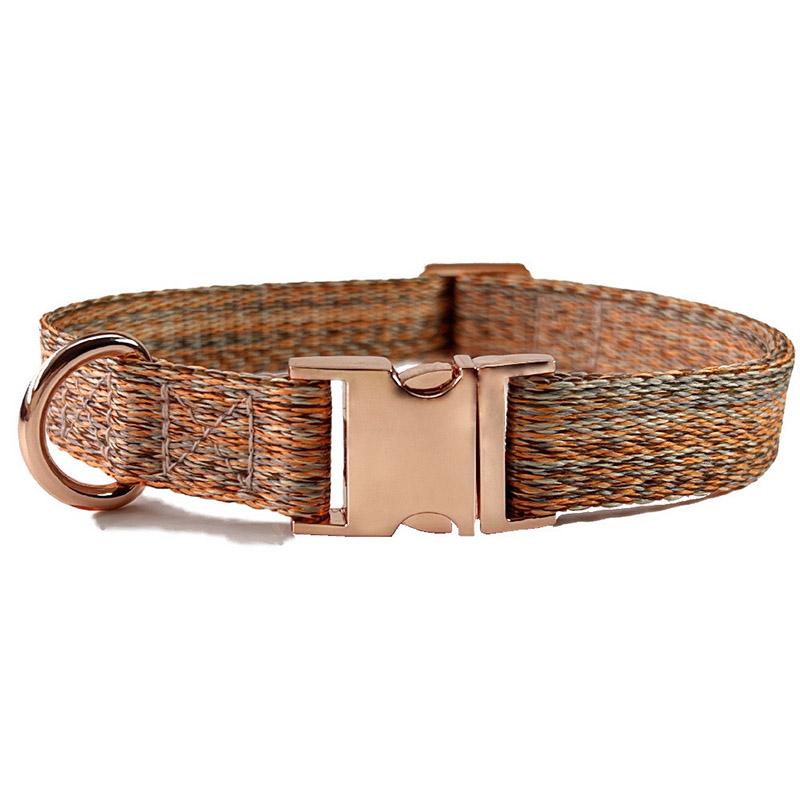 Imitation Linen Dog Pet Collar Strap With Adjustable Nylon Pet Collar Pet Traction Rope Suitable For Small And Medium-Sized Pets