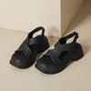 Platform sandals women's summer white green Roman shoes soft sole versatile cross strap muffin shoes beach shoes