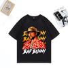 Rea Het Bad Bunny Grafik T-shirt Herr Damer Sommar Vintage Högkvalitativ T-shirt Bomull Unisex Kortärmad Hip Hop T-shirts