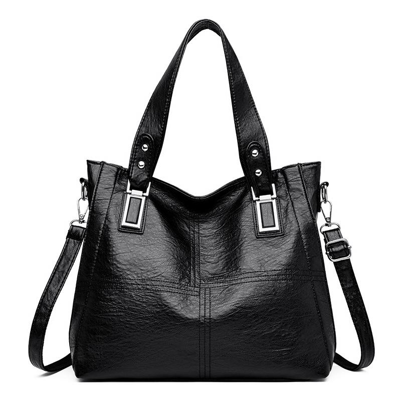 Shoulder Bag Women's Large Capacity Tote Bag Soft Leather Mother Bag Crossbody Handbag Underarm Bag CLE