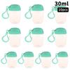 10 Pcs 30Ml Mini Soap Dispenser Container Diy Portable Refillable Bottles With Hook Hand Sanitizer Cosmetics Container Outdoor