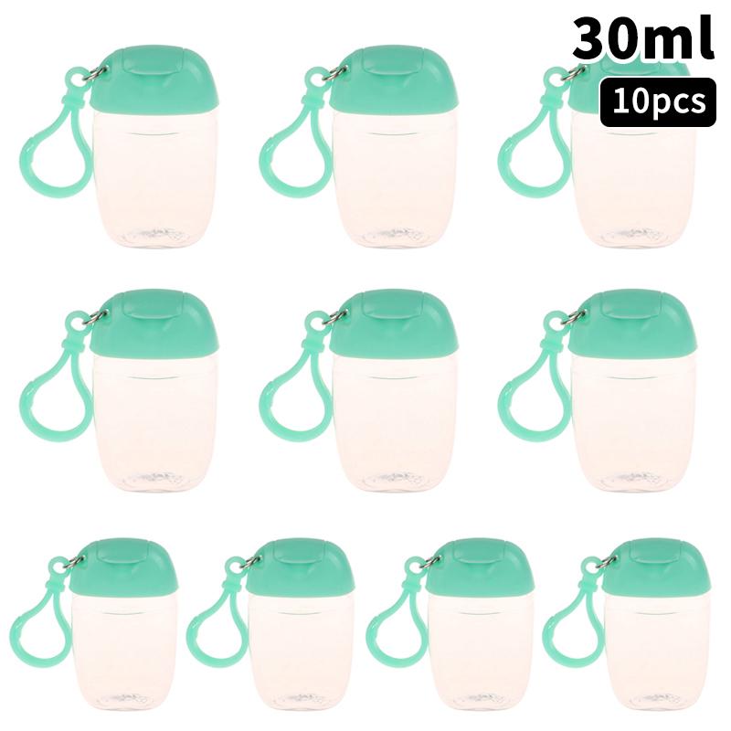10 Pcs 30Ml Mini Soap Dispenser Container Diy Portable Refillable Bottles With Hook Hand Sanitizer Cosmetics Container Outdoor